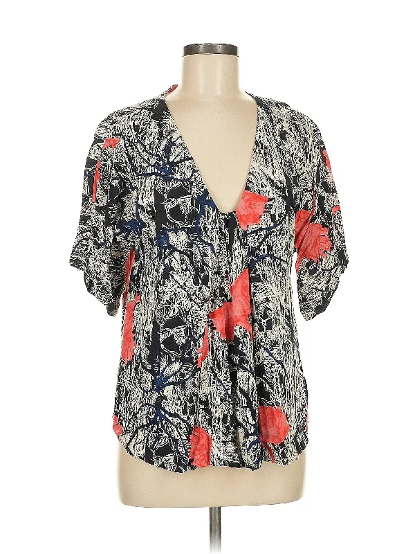 Short Sleeve Blouse Soft Pastel Blouse