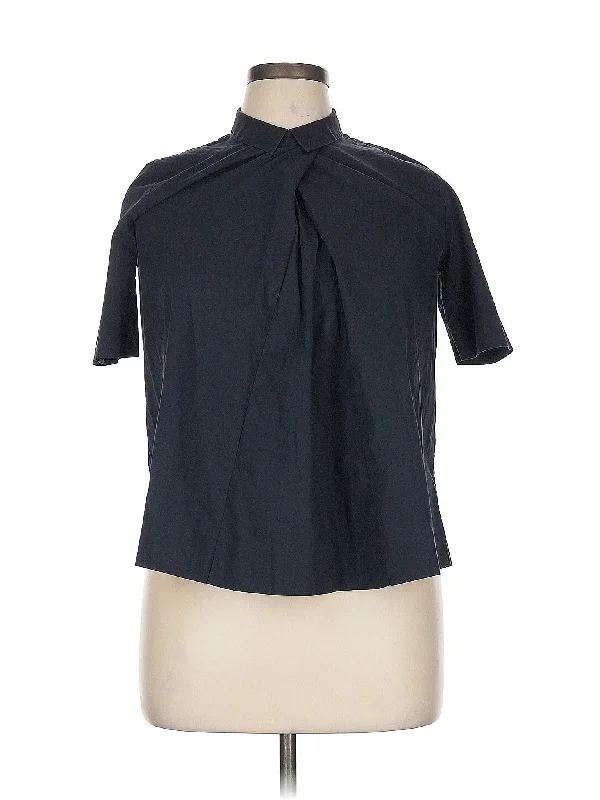 Short Sleeve Blouse Elegant Silk Blouse