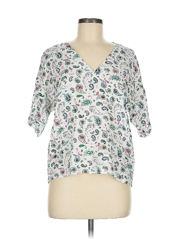 Short Sleeve Blouse Peter Pan Blouse