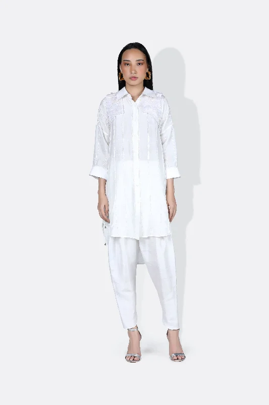 Mara Shirt-- V-Neck T-Shirt Long Sleeve Cotton