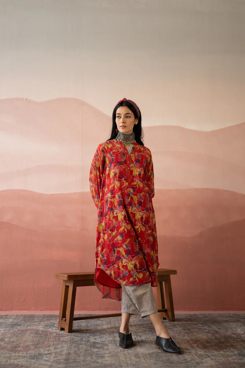 Dilek Shirt-- Rayon Velvet Corduroy