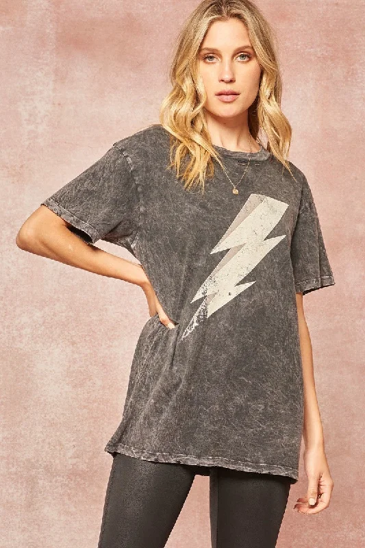 A Mineral Washed Graphic T-shirt-- Machine Wash Dry Clean Hand Wash
