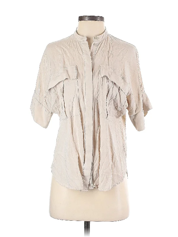 Short Sleeve Blouse Slim Fit Blouse