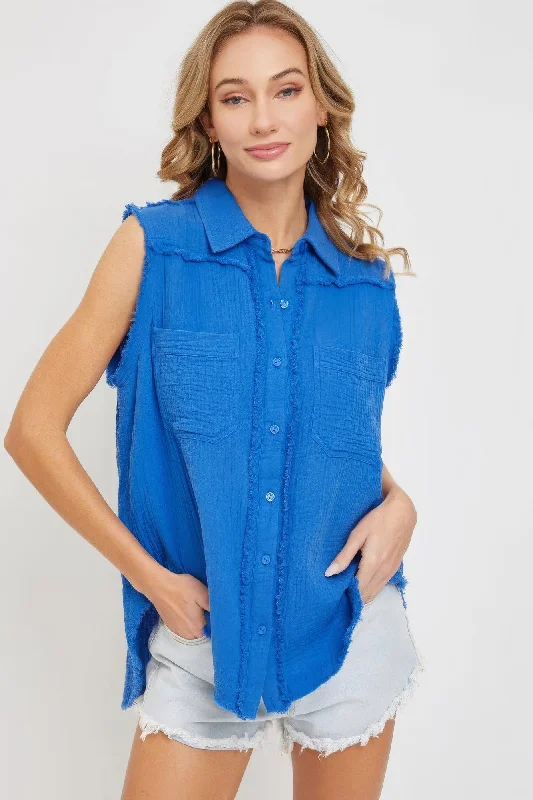 Washed Cotton Gauze Shirt-- Solid Color Striped Floral