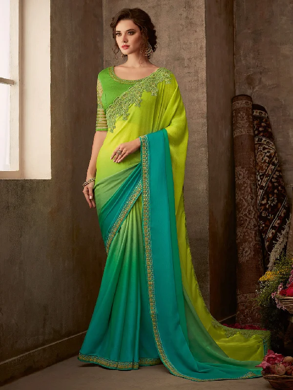 Women's Pure Chiffon Light Blue Embellished Designer Saree With Blouse Piece Elegant Silk Blouse Women's Pure Chiffon Light Blue Embellished Designer Saree With Blouse Piece Elegant Silk Blouse