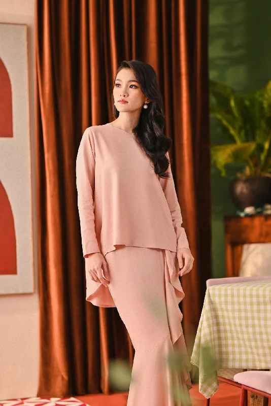 The Capai Women Foxy Blouse - Rose Pink Oversized Silk Blouse