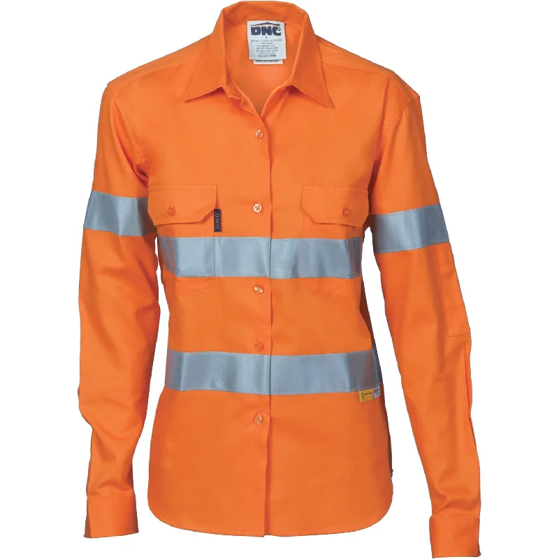 DNC Ladies Hi Vis Cool Breeze Cotton Shirt With 3M R/Tape Long sleeve (3785)-- Faux Fur Fabric Real Fur Fabric Shearling Fabric DNC Ladies Hi Vis Cool Breeze Cotton Shirt With 3M R/Tape Long sleeve (3785)-- Faux Fur Fabric Real Fur Fabric Shearling Fabric