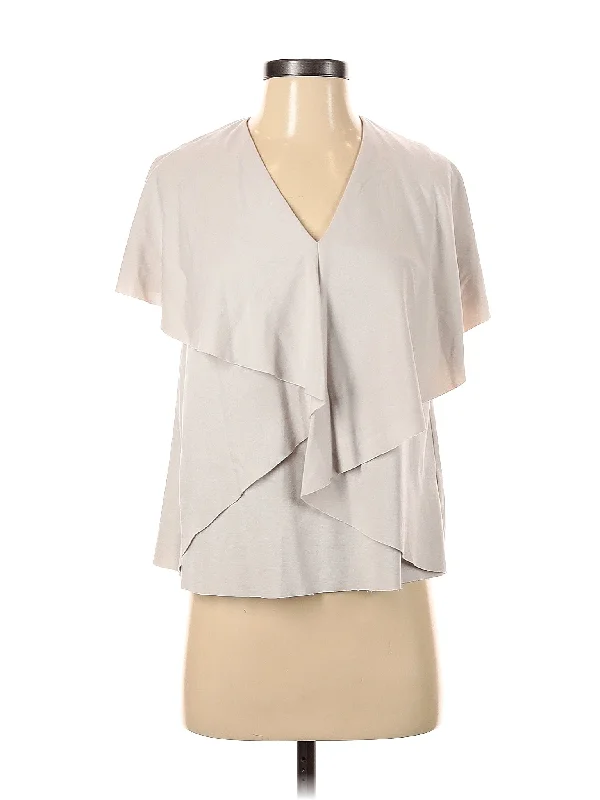 Short Sleeve Blouse Chic Off-Shoulder Blouse