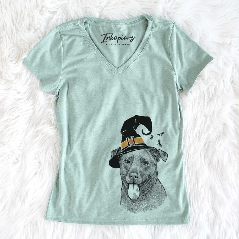 Witch Harbor the Mixed Breed - Women's V-neck Shirt-- Collared Crew Neck Turtle Neck Witch Harbor the Mixed Breed - Women's V-neck Shirt-- Collared Crew Neck Turtle Neck