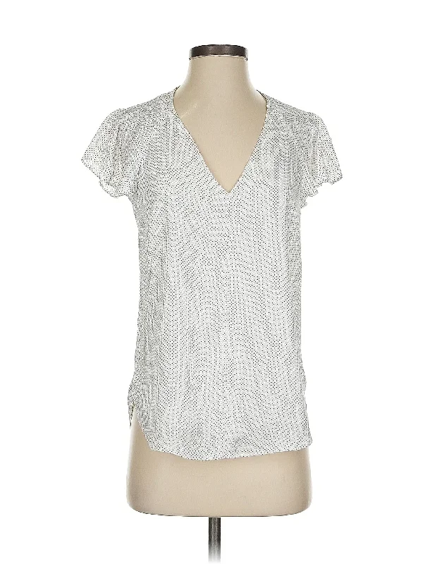 Short Sleeve Blouse Feminine Ruffle Blouse