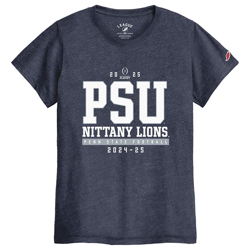 League Ladies CFP PSU Football T-Shirt-- Welt Pockets Slit Pockets Flap Pockets