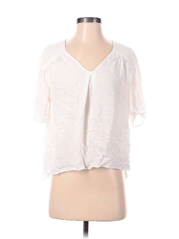 Short Sleeve Blouse Frilled Cuff Blouse