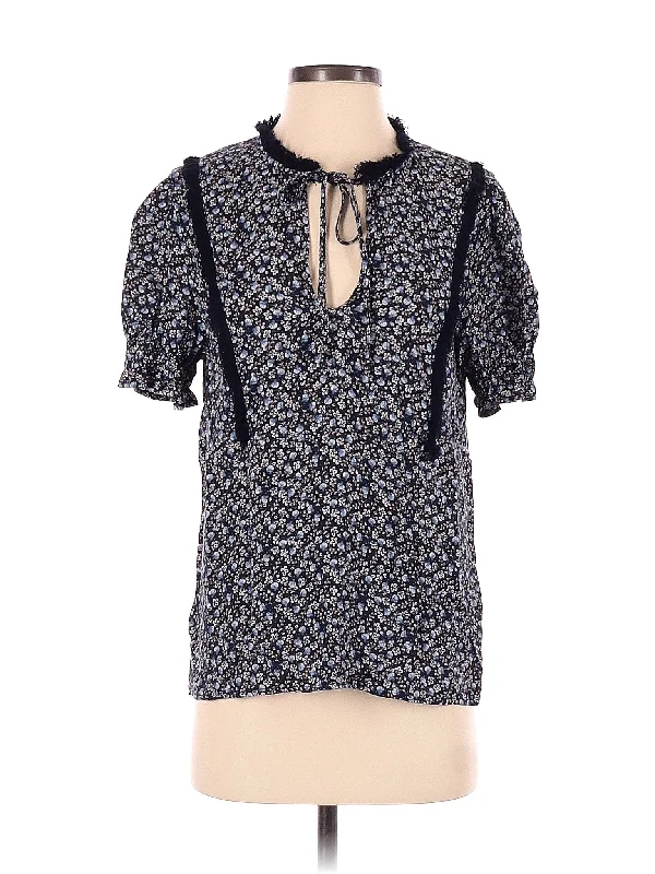 Short Sleeve Blouse Peter Pan Blouse