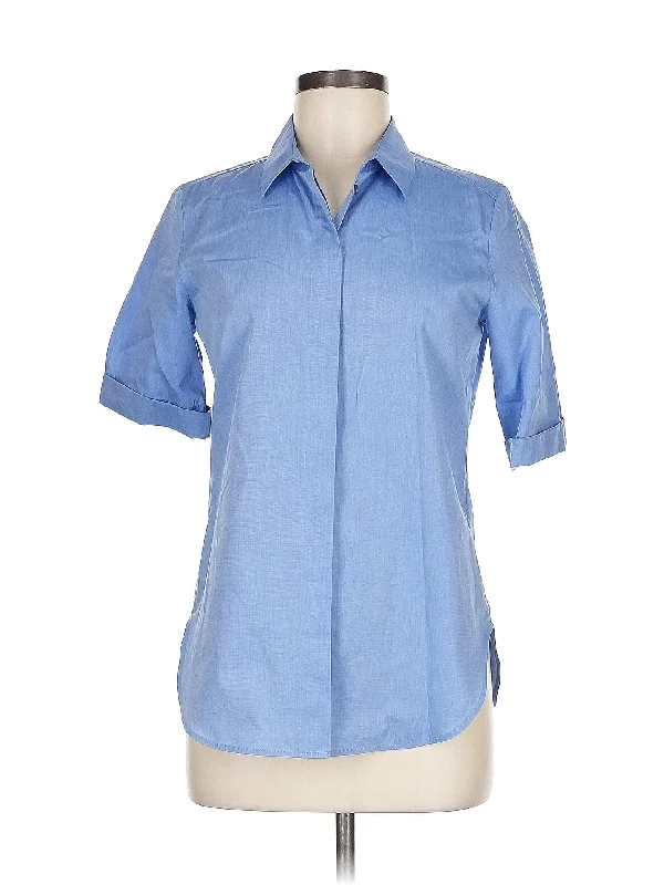 Short Sleeve Blouse Elegant Embroidery Blouse