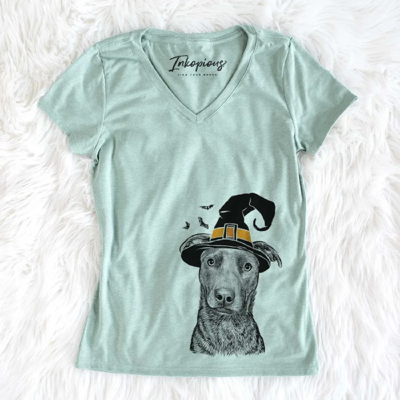 Witch Embyr the Mixed Breed - Women's V-neck Shirt-- Casual Formal Business