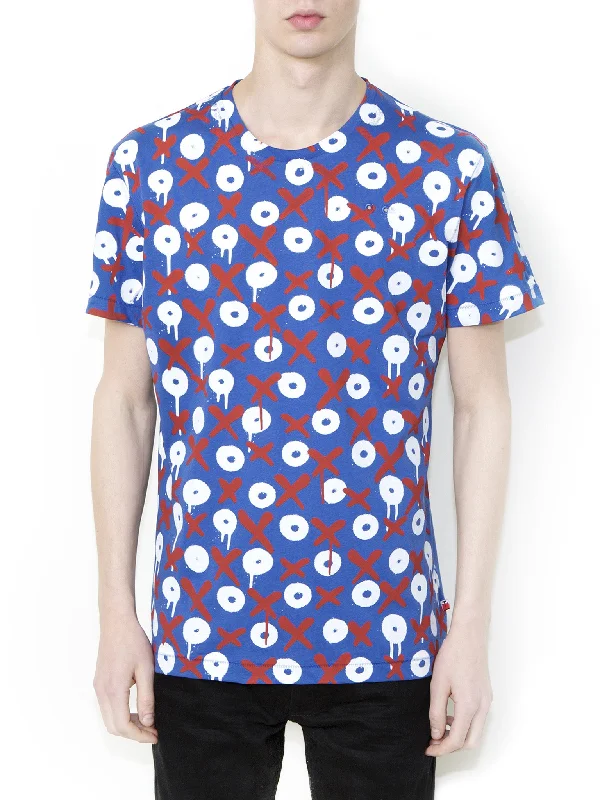 OX ON BLUE Men Regular Fit T-shirt-- Asymmetrical Pockets Print