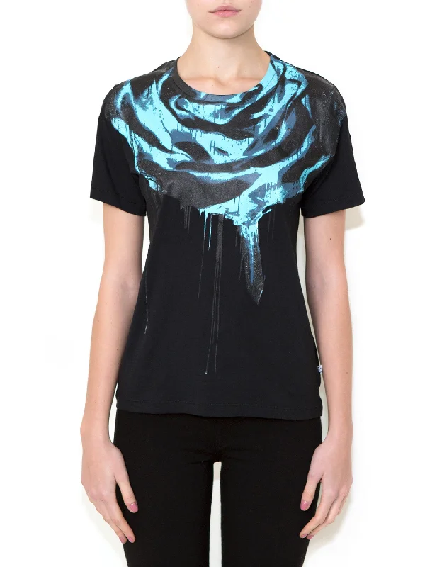 ROSE INVERTED Women Regular Fit T-shirt-- Striped Floral Plaid