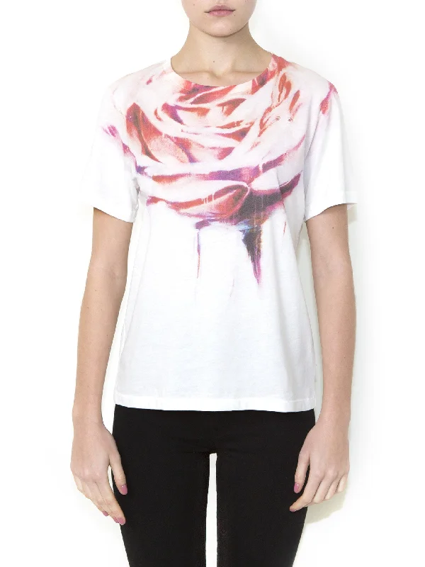 ROSE Women Regular Fit T-shirt-- Lace Blend Ribbed Blend Corduroy Blend