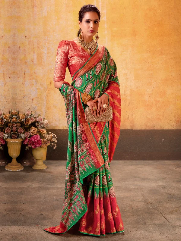 Women's Cotton Blend Red Woven Design Designer Saree With Blouse Piece Soft Knit Blouse Women's Cotton Blend Red Woven Design Designer Saree With Blouse Piece Soft Knit Blouse
