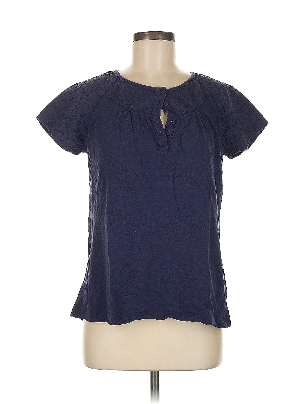 Short Sleeve Blouse Casual Button Blouse