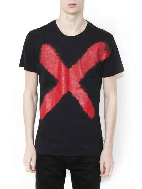 X RED Men Regular Fit T-shirt-- V-Neck T-Shirt Long Sleeve Cotton