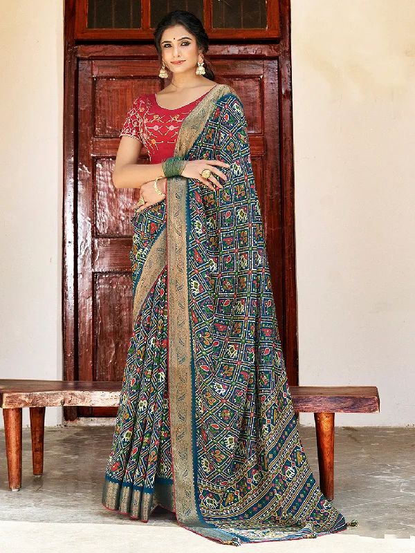 Women's Soft Silk Teal blue Woven Design Designer Saree With Blouse Piece Sleeveless Chiffon Blouse Women's Soft Silk Teal blue Woven Design Designer Saree With Blouse Piece Sleeveless Chiffon Blouse