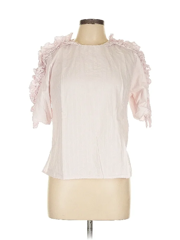 Short Sleeve Blouse Sweetheart Neck Blouse