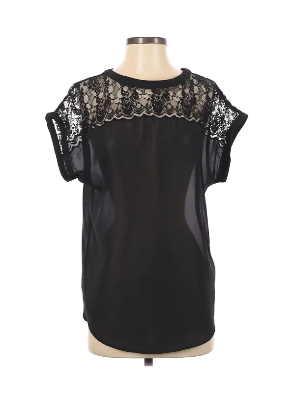 Short Sleeve Blouse Satin Long Blouse