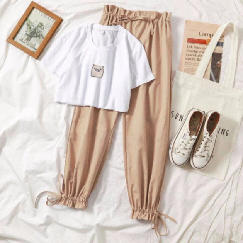 Two piece set summer clothes for women 2019 new dresy damskie fashion casual wide leg pants print t shirt 2 piece set women-- Thin T-Shirt Open Front Quick Dry Two piece set summer clothes for women 2019 new dresy damskie fashion casual wide leg pants print t shirt 2 piece set women-- Thin T-Shirt Open Front Quick Dry