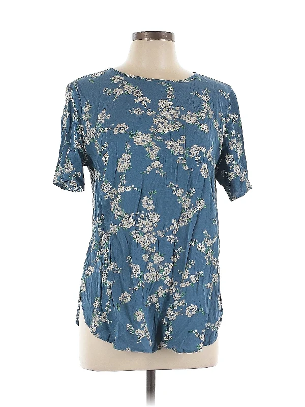 Short Sleeve Blouse Sheer Sleeve Blouse