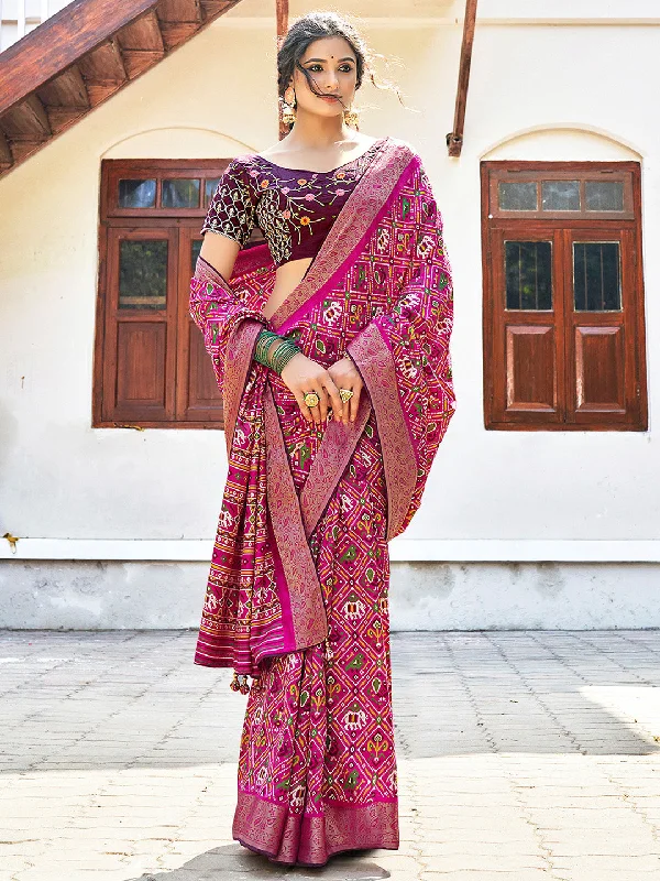 Women's Soft Silk Pink Woven Design Designer Saree With Blouse Piece Business Casual Blouse Women's Soft Silk Pink Woven Design Designer Saree With Blouse Piece Business Casual Blouse