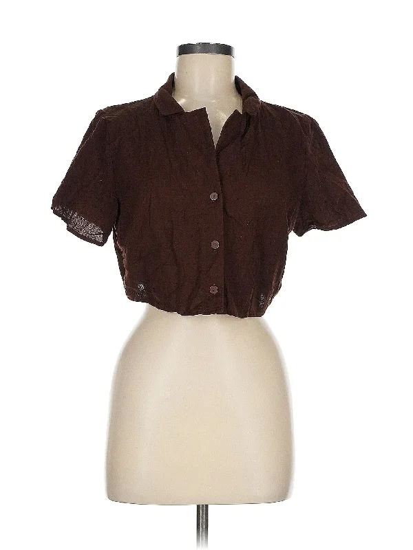 Short Sleeve Blouse Subtle Shimmer Blouse