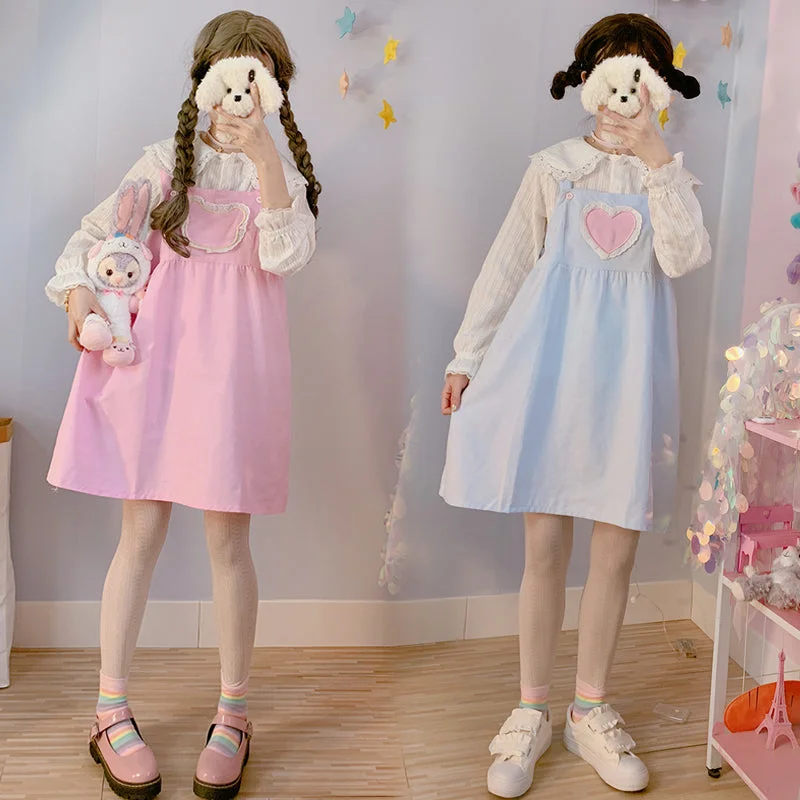 JAPANESE SWEET LOVE HIGH WAIST STRAP DRESS BY71066 Tunics Hiking breathable