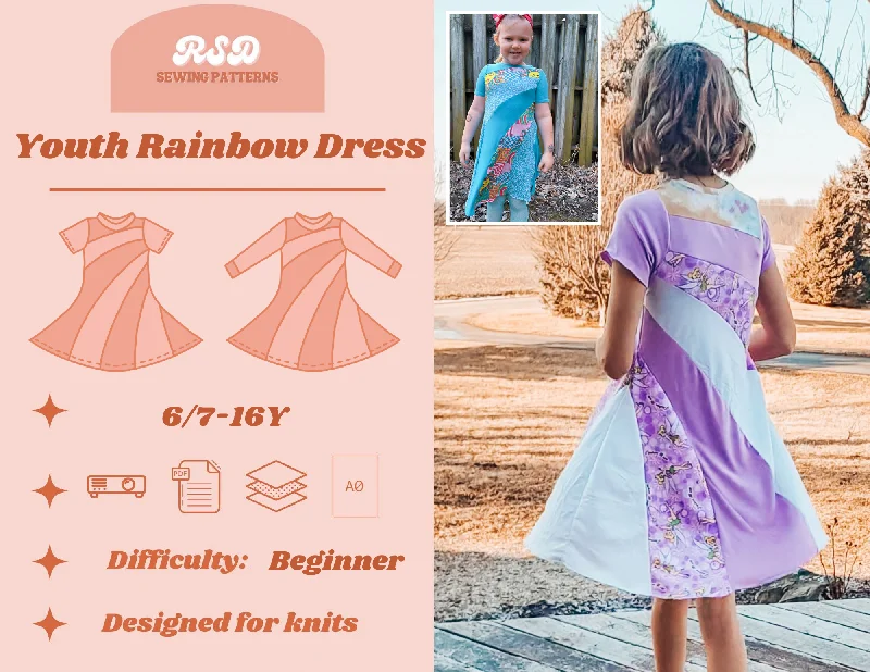 Youth Rainbow Dress PDF Tunics Sale discount