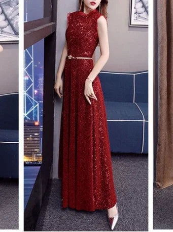 wine red long