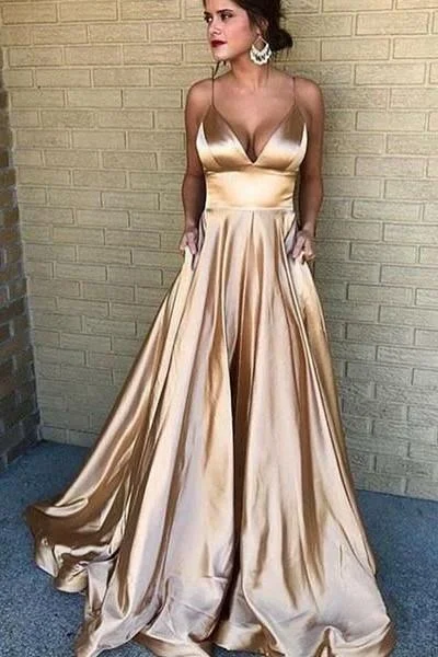 V-neckline Prom Long Party Dress with Spaghetti Straps,Prom Dresses Glittery Long Formal V-neckline Prom Long Party Dress with Spaghetti Straps,Prom Dresses Glittery Long Formal