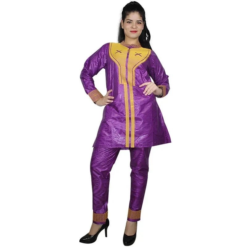 African Women's Dashiki Embroidered Top and Pants Set – Soft, Stylish, and Comfortable Comfortable Denim Leggings African Women's Dashiki Embroidered Top and Pants Set – Soft, Stylish, and Comfortable Comfortable Denim Leggings