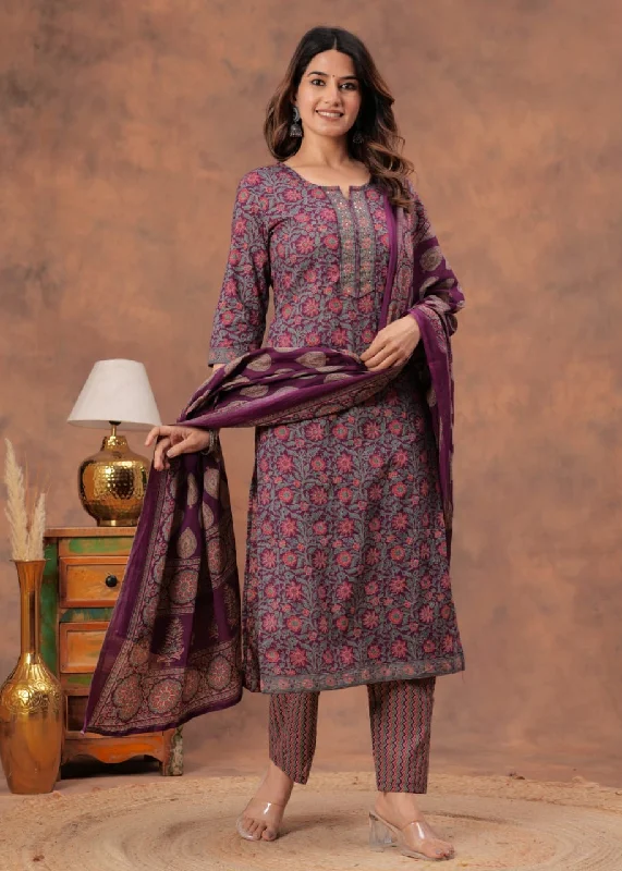 New launch Cotton straight kurti,pant, dupatta sets Cozy Knit Pants