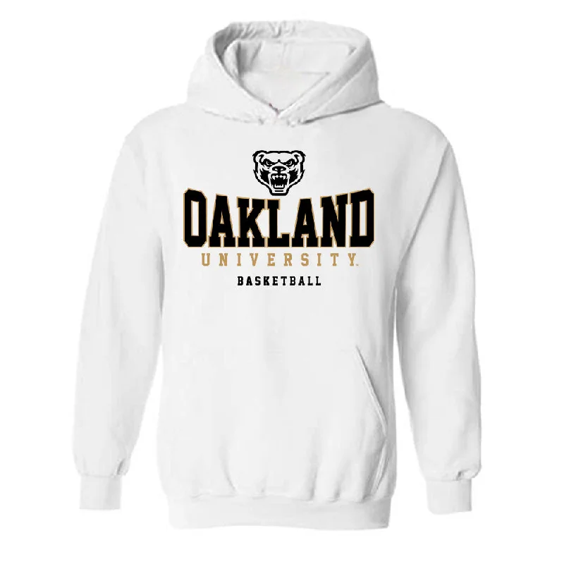 Oakland - NCAA Women's Basketball : Madison Skorupski - Classic Shersey Hooded Sweatshirt Hoodie with Button Placket Classic Preppy Oakland - NCAA Women's Basketball : Madison Skorupski - Classic Shersey Hooded Sweatshirt Hoodie with Button Placket Classic Preppy