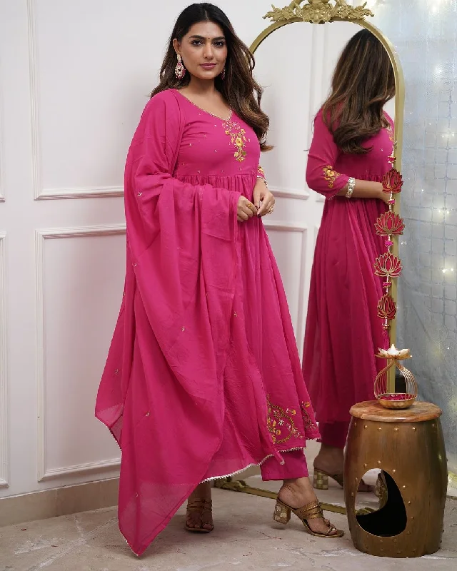 Beautiful pure cotton kurti pant dupatta set💗 Cozy Jogger Leggings