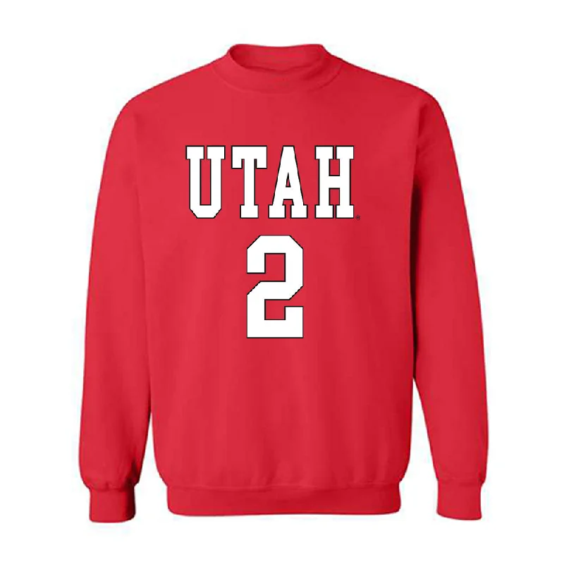 Utah - NCAA Women's Basketball : Ines Vieira - Replica Shersey Crewneck Sweatshirt Hoodie with Hem Applique Textured Unique Utah - NCAA Women's Basketball : Ines Vieira - Replica Shersey Crewneck Sweatshirt Hoodie with Hem Applique Textured Unique