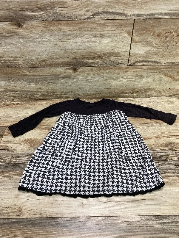 Kickee Pants Houndstooth Dress Black sz 2T Modern Stretch Trousers