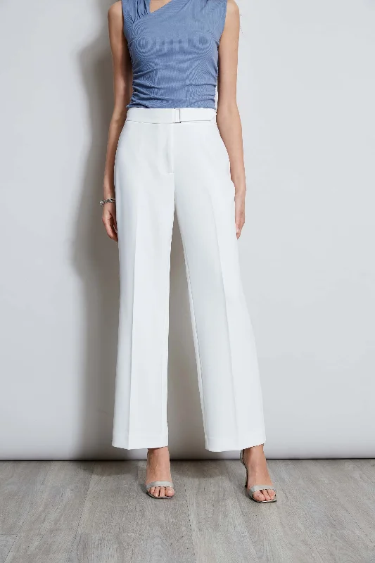 Wide Leg Self-Belt Pant Comfortable Denim Leggings