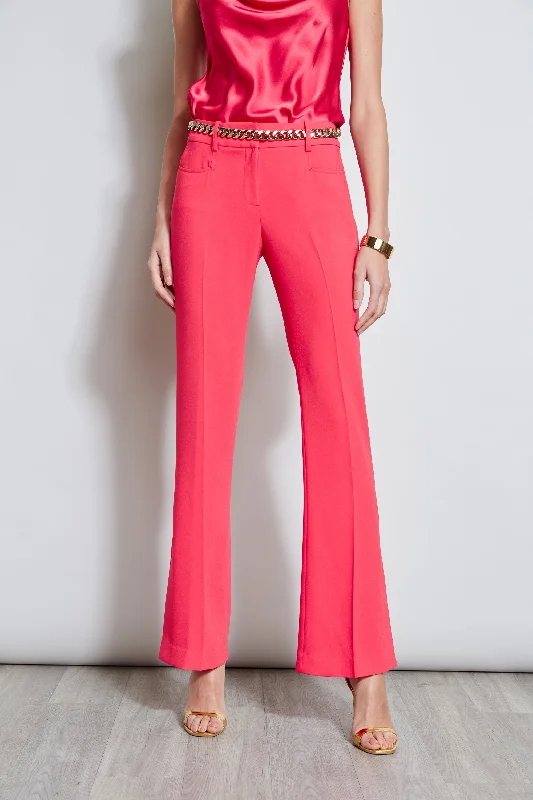 Fit & Flare Slit Pant Warm Wool Trousers
