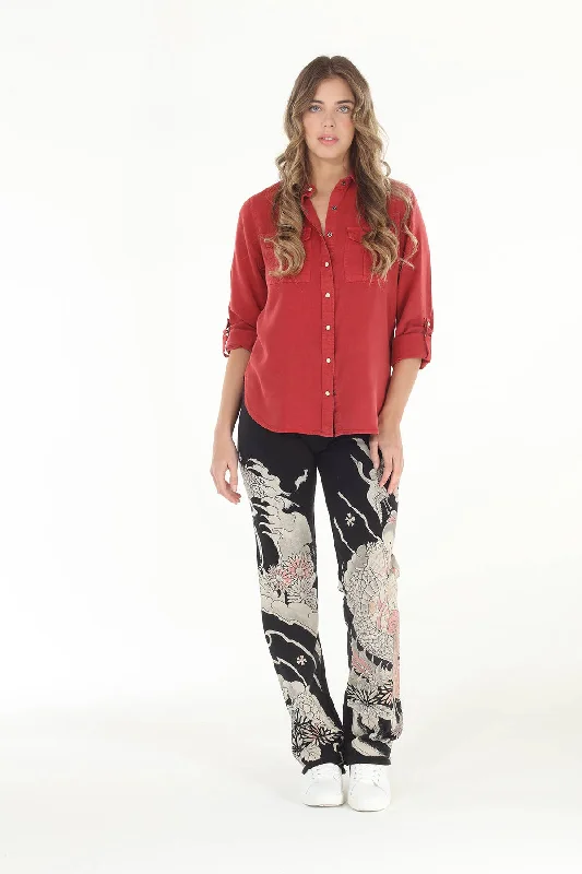 Dragon Lounge Pants Formal Linen Trousers