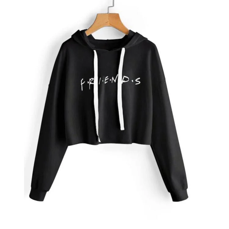 Casual Friends Letter Long Sleeves Hoodies Hoodie Jacket Zipper Layering