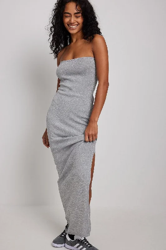Glitter Knitted Maxi Tube Dress Tunics Recommended stylist