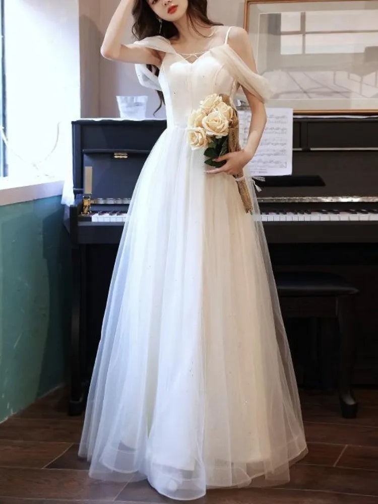 Fairy Elegant Vest Evening Dresses Sleeveless Special Sleeve Wedding Party Dress 2024 Slim Waist Back Cross Lace Up Prom Dress Tunics Luxurious premium Fairy Elegant Vest Evening Dresses Sleeveless Special Sleeve Wedding Party Dress 2024 Slim Waist Back Cross Lace Up Prom Dress Tunics Luxurious premium