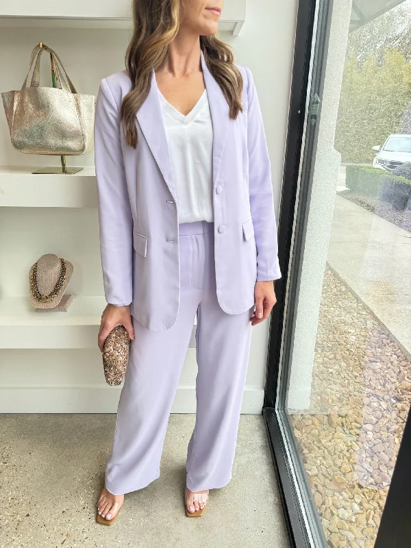Lilac Rory High Rise Wide Leg Pant Comfortable Pleated Pants