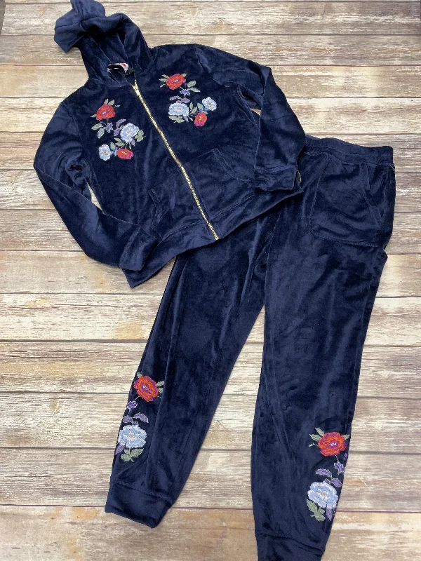 Blue Pants Set 2pc Boston Proper, Size M Chic Wool Trousers